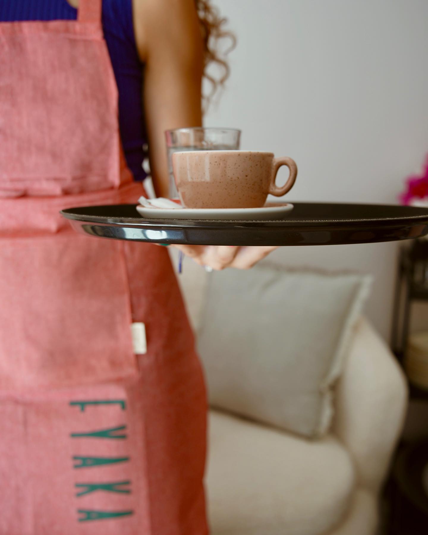 Fyaka coffee served on a tray